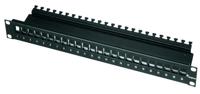 Telegärtner 100021497 24 poorten Netwerkpatchpaneel 483 mm (19) CAT 6A 1 HE Zwart Niet ingericht - thumbnail