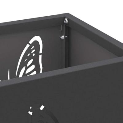 VidaXL Paraplu standaard met opslag zwart 15,5 x 15,5 x 49 cm metaal VidaXL Paraplu standaard met opslag zwart 15,5 x 15,5 x 49 cm metaal