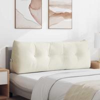 VidaXL Rugkussen crème 140 x 24 x 50 cm fluweel - thumbnail
