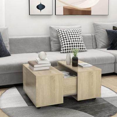 VidaXL Salontafel 60x60x38 cm bewerkt hout sonoma eikenkleurig