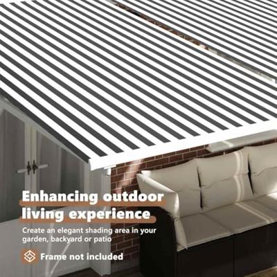 VidaXL Zonnescherm vervangingen antraciet en wit 1000 x 160 cm