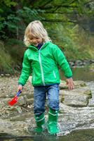 Playshoes regenjas met tas groen Maat - thumbnail