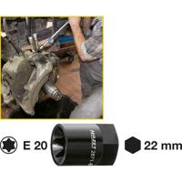 HAZET Remzadel dopsleutel 2871-E20 · 22 mm buitenzeskant · Buiten-TORX®-profiel · SW E20 - thumbnail
