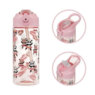 Baagl Panda Drinkfles 500ml met Rietje - thumbnail
