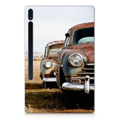 Samsung Galaxy Tab S7 Plus | S8 Plus Tablet Backcover met foto Vintage Auto Samsung Galaxy Tab S7 Plus | S8 Plus Tablet Backcover met foto Vintage Auto