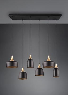 Hanglamp Chiraz mat zwart Excl. 6x E27 4,9W - thumbnail