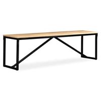Bankje 160x35x45 cm massief mangohout - thumbnail