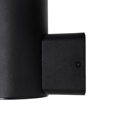 QAZQA Buiten wandlamp zwart met opaal glas met bewegingssensor - Huma QAZQA Buiten wandlamp zwart met opaal glas met bewegingssensor - Huma