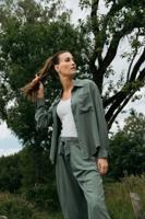 Maicazz Shoot - Blouse Sp26.20.505 Blouse Green Smoke - thumbnail