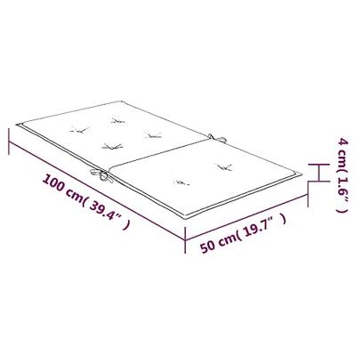 Stoelkussens 2 st lage rug stof bladpatroon Stoelkussens 2 st lage rug stof bladpatroon