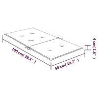 VidaXL Stoelkussens 2 st lage rug stof bladpatroon - thumbnail