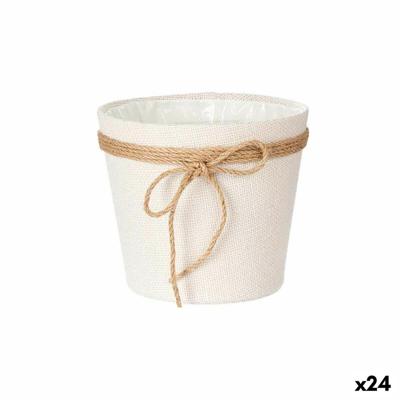 Grondlegger Ibergarden Wit Bruin Stof Touw Plastic 18 x 16 cm 19,5 x 17,5 x 19,5 cm (24 Stuks)