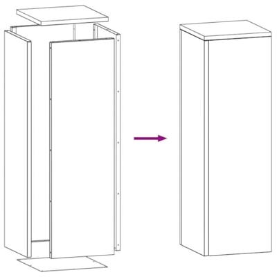 VidaXL Plantenstandaard 2 pcs roestig 24 x 24 x 75 cm cortenstaal VidaXL Plantenstandaard 2 pcs roestig 24 x 24 x 75 cm cortenstaal