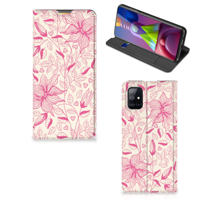 Samsung Galaxy M51 Smart Cover Pink Flowers - thumbnail