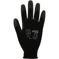 Asatex Handschoen | maat 9 zwart | EN 388 PSA-categorie II | nylon met polyurethaan | 12 paar - 3702/9 - 3702/9 - thumbnail