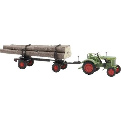 Busch 54152 H0 Landbouw Fendt F 15 dieselross met houten aanhanger Busch 54152 H0 Landbouw Fendt F 15 dieselross met houten aanhanger