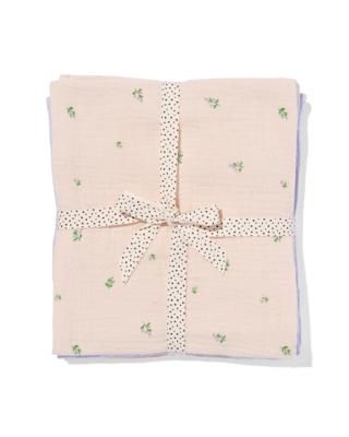 HEMA Hydrofieldoeken 60x60 bloemetjes - 3 stuks