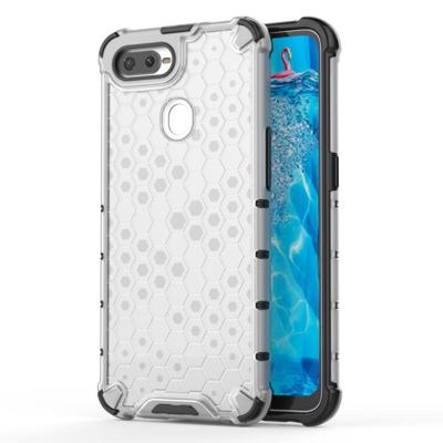 Schokbestendige honingraat PC + TPU Case voor OPPO F9 (transparant) Schokbestendige honingraat PC + TPU Case voor OPPO F9 (transparant)
