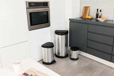 Pedaalemmer Decobin Ovaal 5Ltr met binnenemmer Zilver Metallic Curver