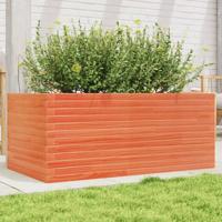 Plantenbak 110x60x46 cm massief grenenhout wasbruin - thumbnail
