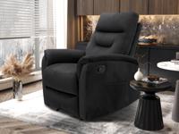 Relaxfauteuil manueel BRENDA zwart - thumbnail