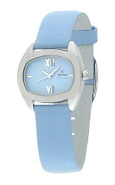 Horlogeband Festina F16013-2 Leder Lichtblauw 16mm Horlogeband Festina F16013-2 Leder Lichtblauw 16mm