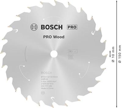 Bosch Accessoires Cirkelzaagblad ACCU Standard for Wood 150x10x1.6/1.0x24T - 2608837673