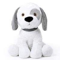 Pluche Hond 50 cm Wit-Grijs - thumbnail