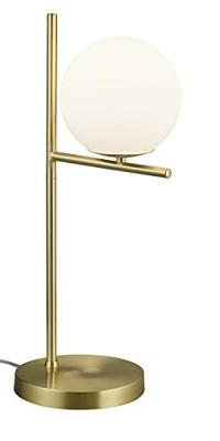 Trio TafellampPure 52cm mat messing met wit - 502000108 Trio TafellampPure 52cm mat messing met wit - 502000108