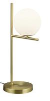 Trio TafellampPure 52cm mat messing met wit - 502000108 - thumbnail