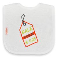 Funnies Slabber Sale Kusje € 0,25 Junior 40 Cm Katoen Wit - thumbnail