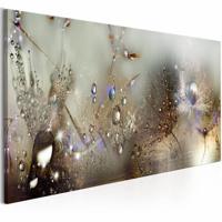 Schilderij - Natuur Geluiden , paardenbloem, print op echt Italiaans canvas, abstract schilderij, voor woonkamer en slaapkamer - thumbnail