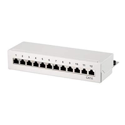 LogiLink Professional Cat.6 (250 MHz) patchpaneel - verdeelpaneel, tafel/wand/desktop, STP (afgeschermd) 12-poort (RJ45)