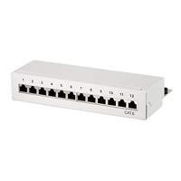 LogiLink Professional Cat.6 (250 MHz) patchpaneel - verdeelpaneel, tafel/wand/desktop, STP (afgeschermd) 12-poort (RJ45) - thumbnail
