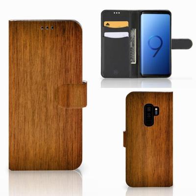 Samsung Galaxy S9 Plus | Book Style Case | Donker Hout