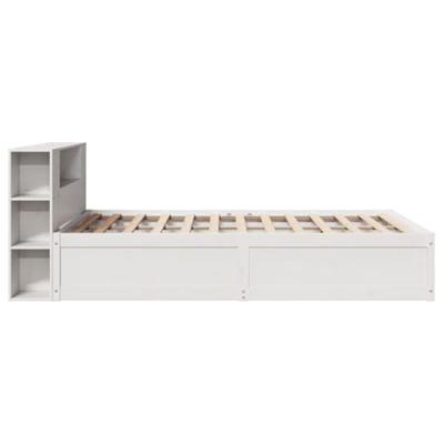Bedframe zonder matras massief grenenhout wit 140x190 cm