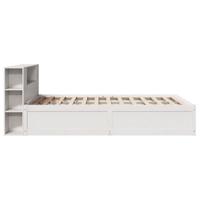 Bedframe zonder matras massief grenenhout wit 140x190 cm - thumbnail