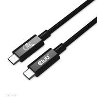 Club3D USB4 Gen 3x2 40Gbps 240W USB Type-C 1m USB-IF gecertificeerd - thumbnail