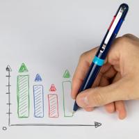 Schneider 4-kleurenbalpen Take 4, medium, donkerblauw/lichtblauw - thumbnail