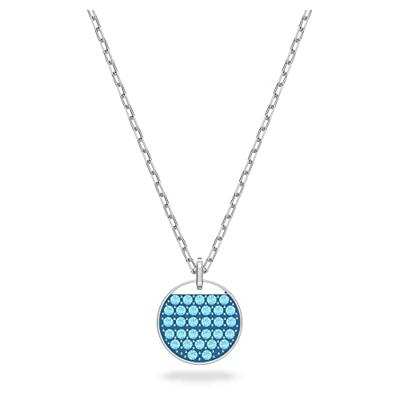 Swarovski 5642957 Ketting Ginger zilverkleurig-aquamarijnblauw - thumbnail