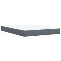 Boxspring met matras fluweel donkergrijs 160x200 cm - thumbnail