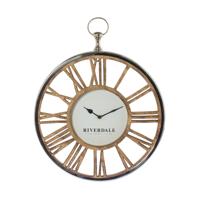 Wandklok Luton silver 45cm - thumbnail