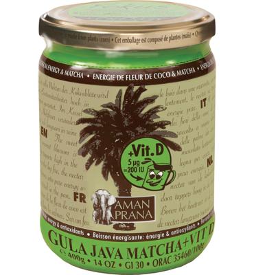 Amanprana Amanprana Gula Java Matcha + Vitamine D Bio (400g) Amanprana Amanprana Gula Java Matcha + Vitamine D Bio (400g)