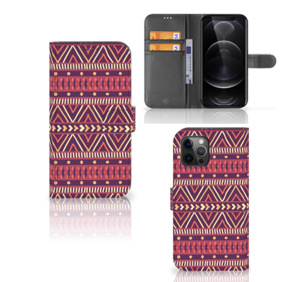 Apple iPhone 12 Pro Max | Telefoon Hoesje | Aztec Paars Apple iPhone 12 Pro Max | Telefoon Hoesje | Aztec Paars