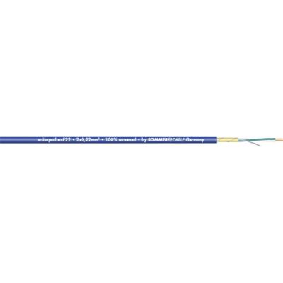 Sommer Cable 200-0402 Audiokabel 2 x 0.22 mm² Blauw per meter Sommer Cable 200-0402 Audiokabel 2 x 0.22 mm² Blauw per meter
