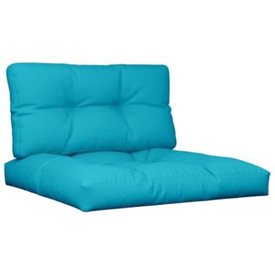 Palletkussens 2 st stof turquoise