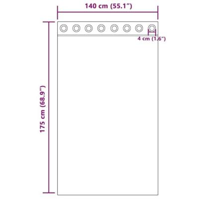 VidaXL Zwart-out gordijnen met ringen 2 pcs groen 175 x 140 cm