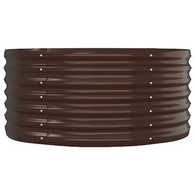 VidaXL Plantenbak 152x80x36 cm gepoedercoat staal bruin