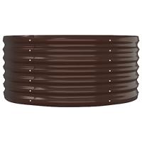 VidaXL Plantenbak 152x80x36 cm gepoedercoat staal bruin - thumbnail