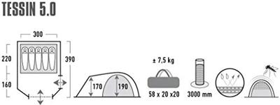 High Peak Tessin 5.0 tent